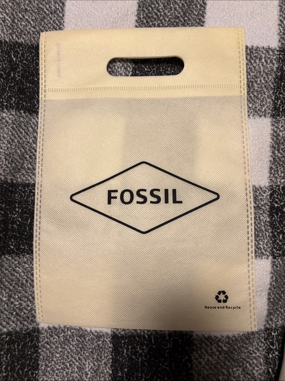 Fossil Dust bag w/ Cutout Handle-NEW